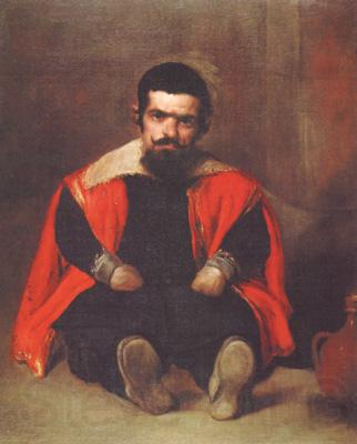 Diego Velazquez Portrait d'un nain assis a Terre aupres d'une cruche (don Sebastian de Morra) (df02) Spain oil painting art